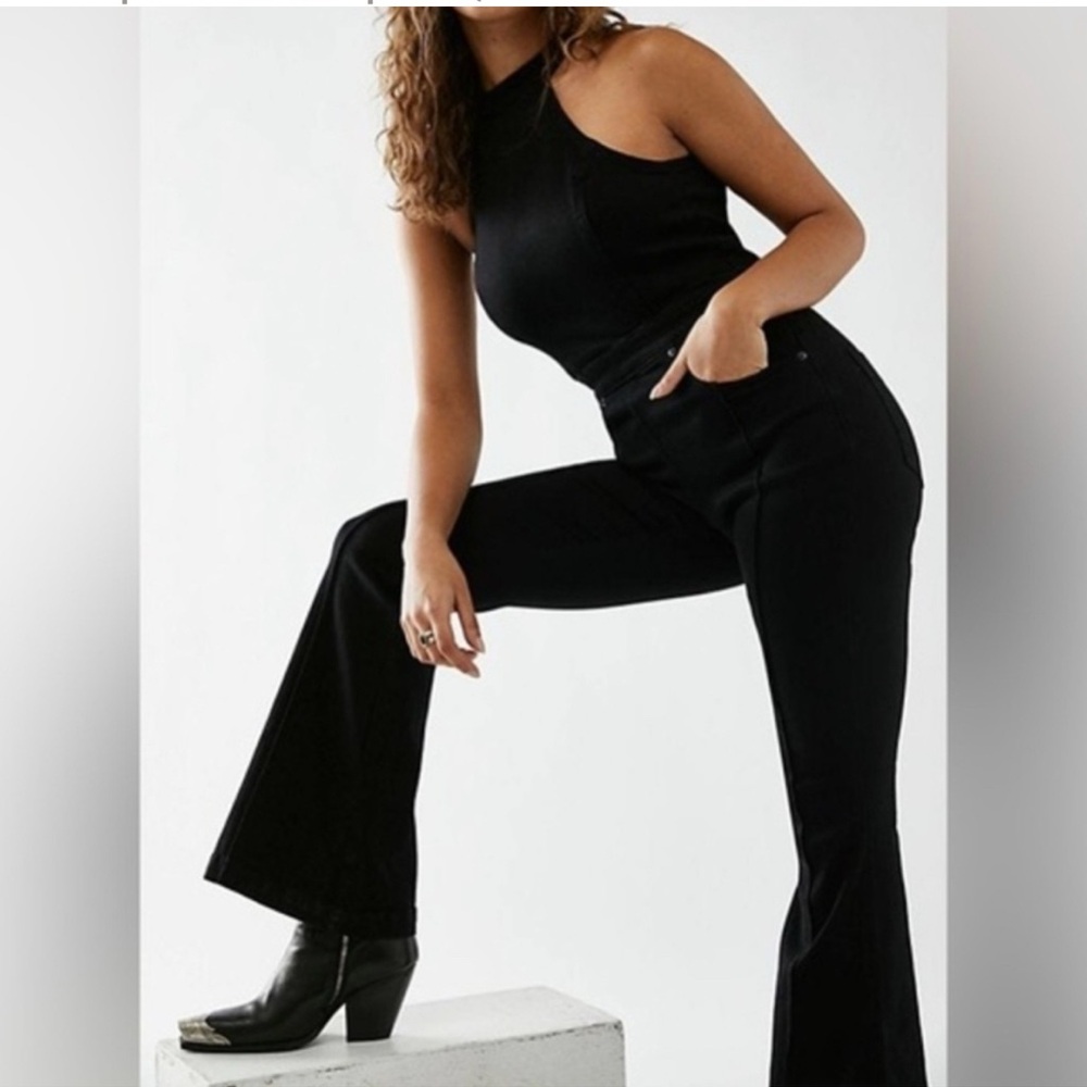 Black Boot Cut High-Waist Women's Pants